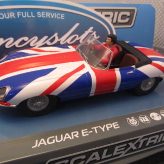 Scalextric C3878 Jaguar E-Type Union Jack Slot Car