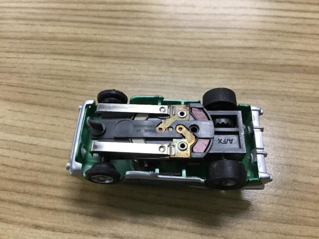 AFX Chassis with Auto World Chevy Nomad Body. HO Slot Car.