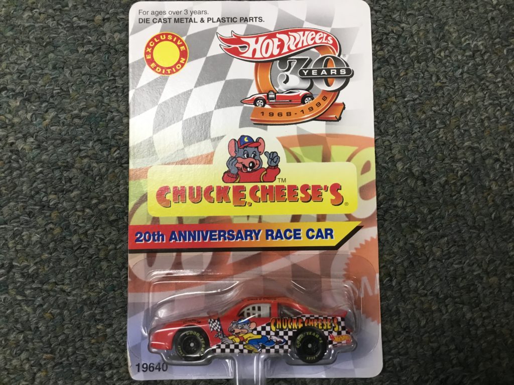 Hot Wheels Chuck E Cheese Nascar Th Anniversary Special Edition Box