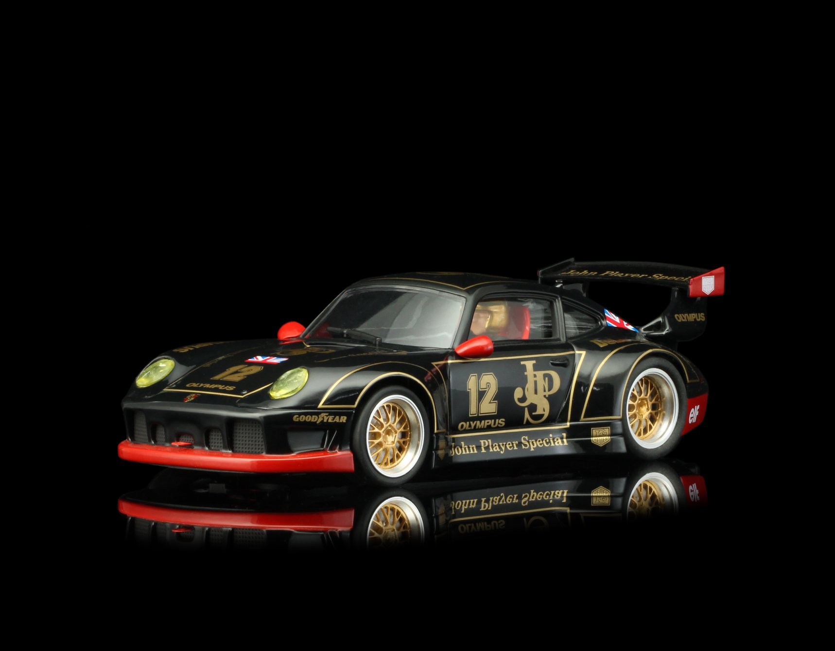 Revoslot RS0050 PORSCHE 911 GT2 JPS black #12 1/32 Slot Car.