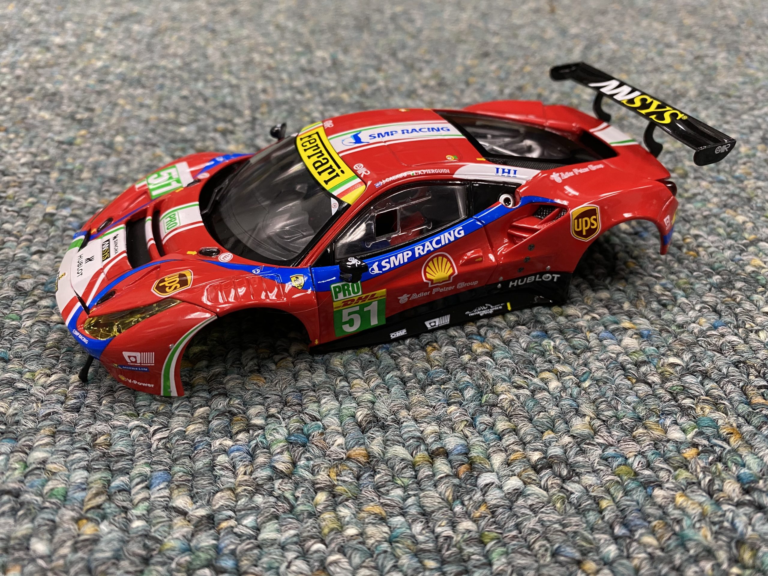 Carrera 1/32 Ferrari 488 Body NEW. Red.