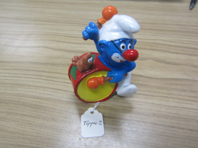 Smurf Vintage Kinder Surprise Egg Toy figures topper musical violin  accordion and more. BOX 4