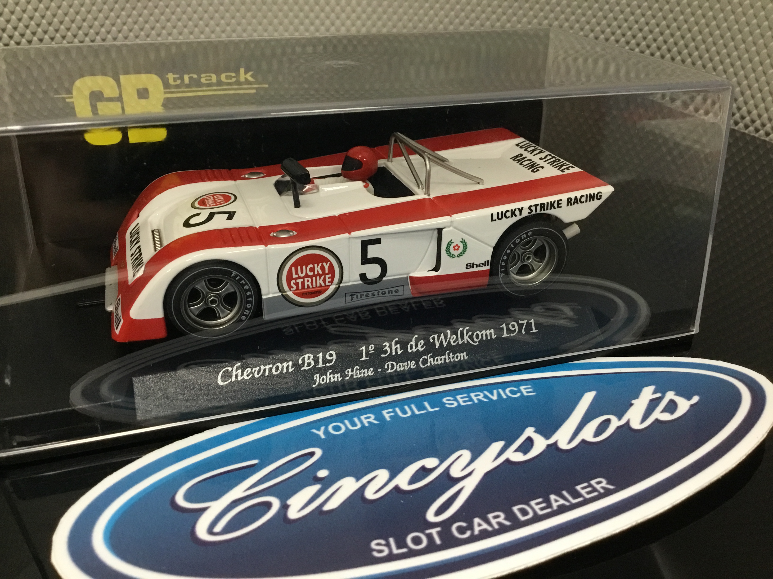 Fly GB Track GB12 Chevron B21 Lucky Strike. Lightly Used, Looks New!! 1/32 Slot Car