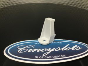 Custom 3D Printed Guardrail Clips for Carrera Slot Car Tracks.