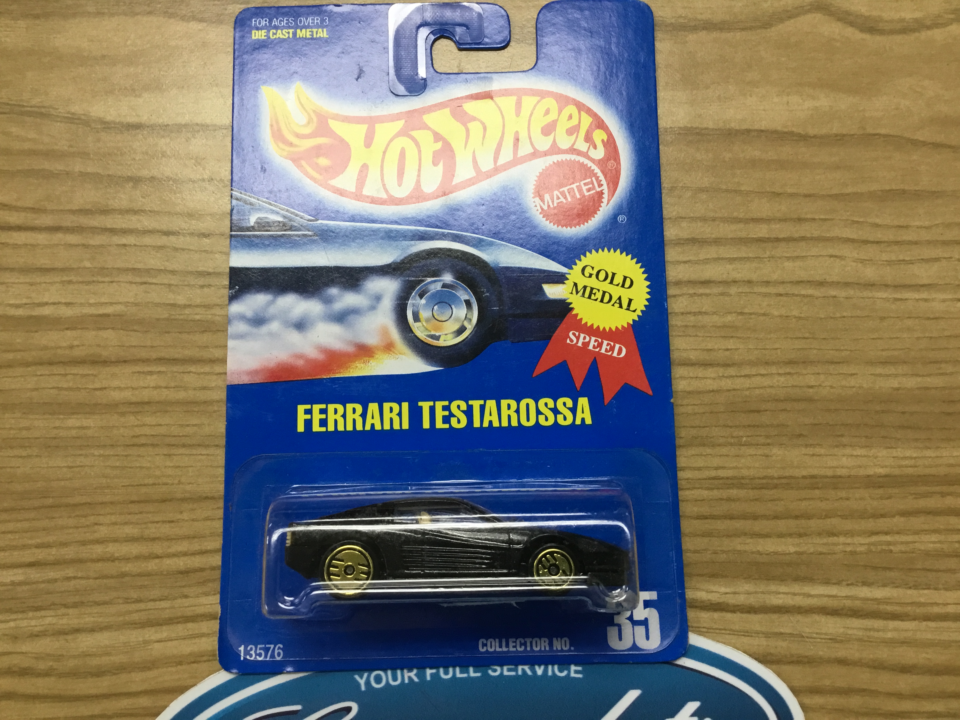 Hot Wheels Ferrari Testarossa Black Collector # 35.