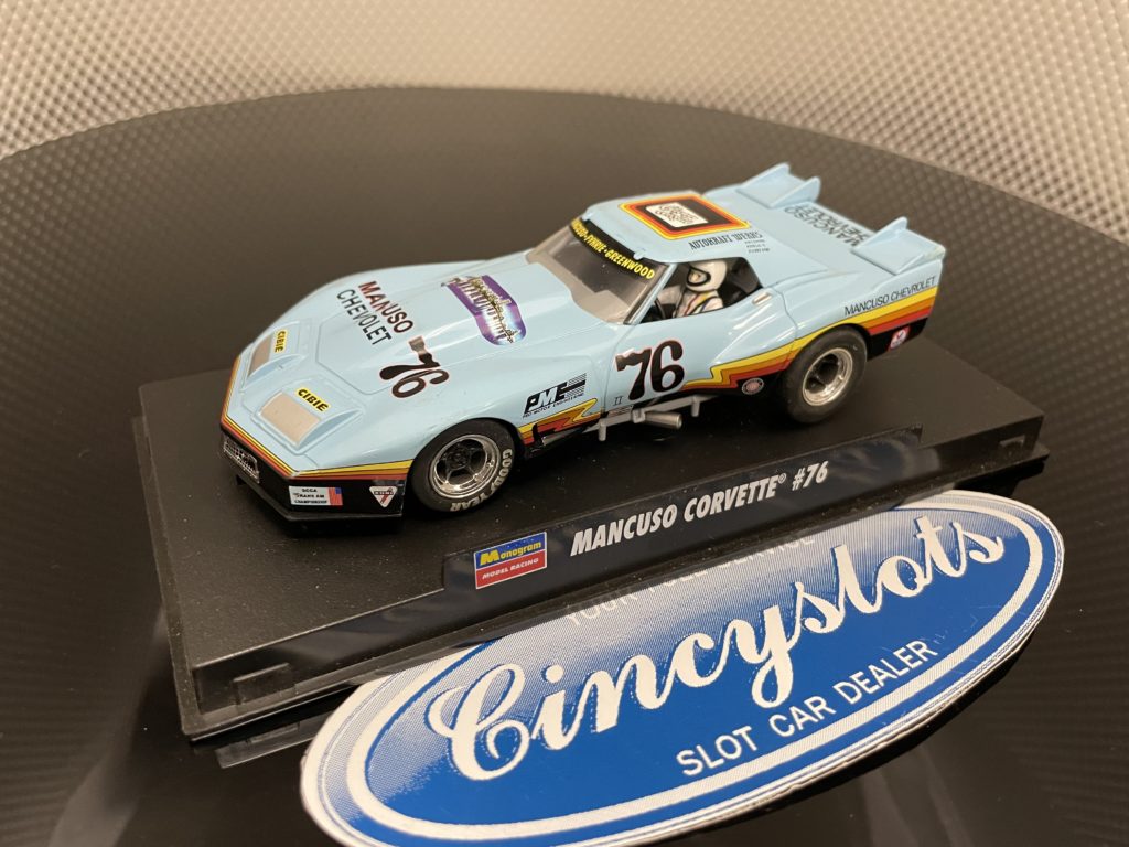Revell Monogram Mancuso Corvette 76 1/32 Slot Car Used.