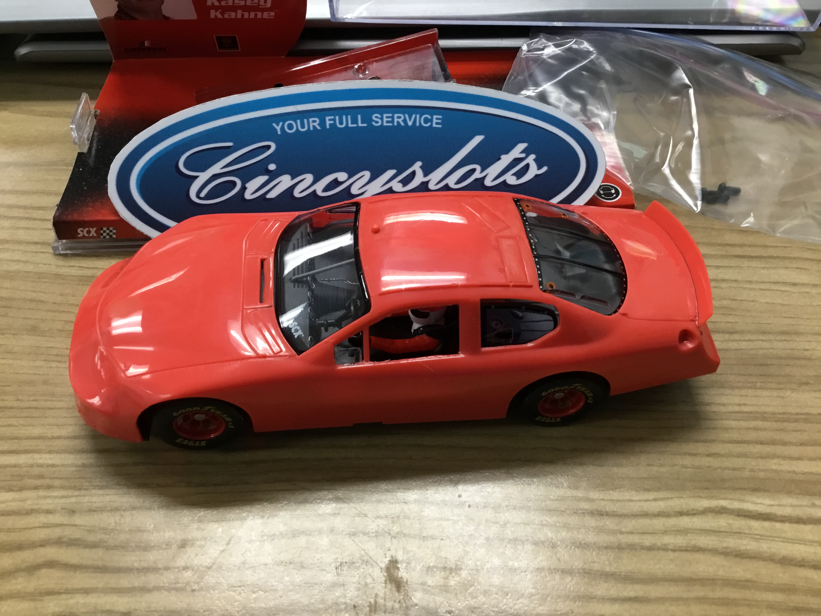 SCX Nascar Dodge Charger Red. NEW 1/32 Slot Car. Disassembled.