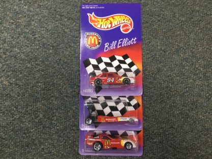 Hot Wheels McDonald's Racing Team 3 Car Set Elliott, Mac, Pedregon.