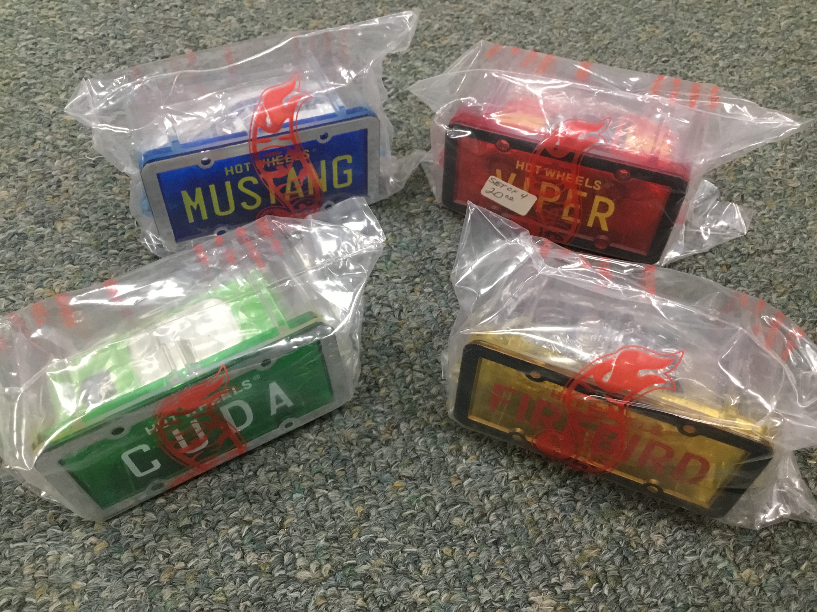 Hot Wheels License Plate Series Unopened Cases Viper, Cuda, Firebird,  Mustang. Box 3