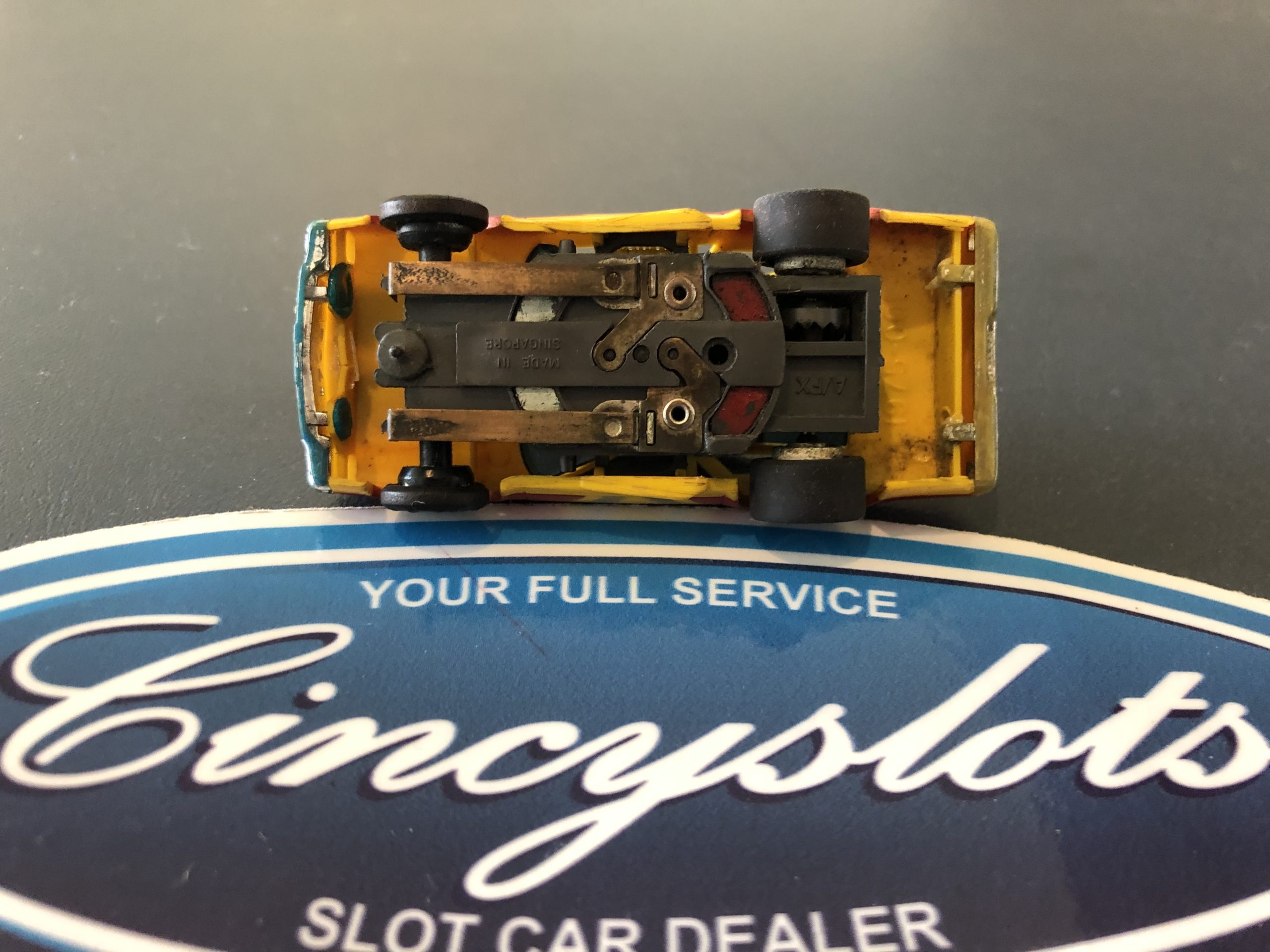 AFX HO Chevelle Stock Car 427 Yellow/Red, Used.