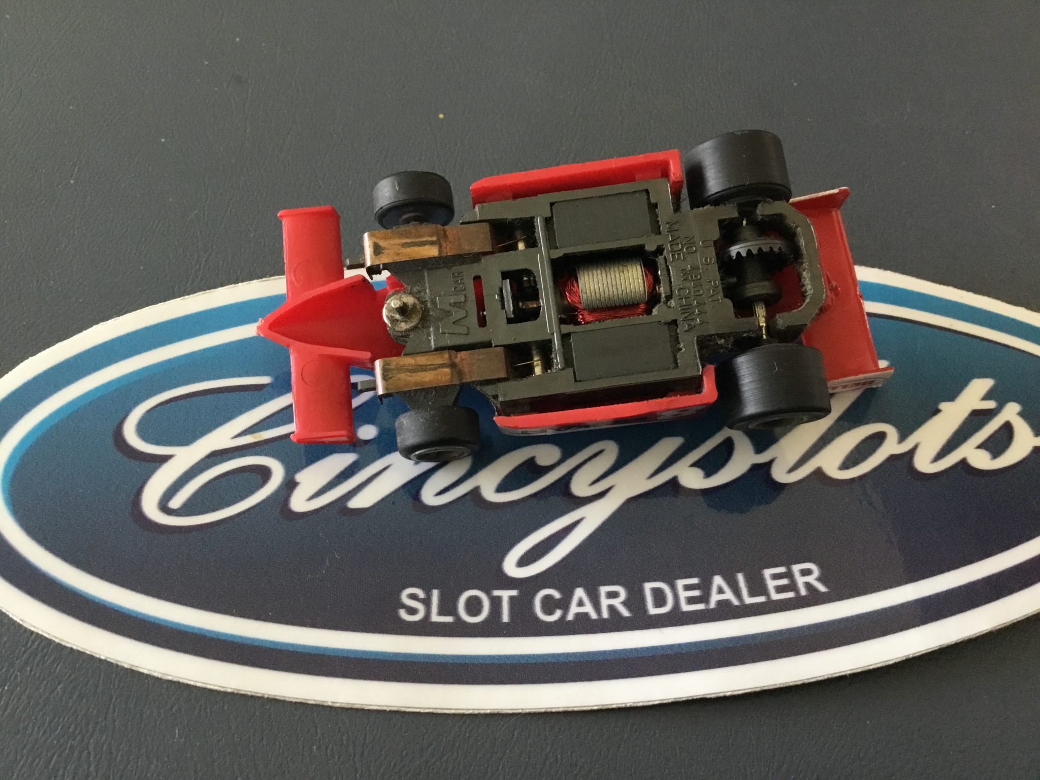 ROKAR F1 INDY Red/White 8 HO Slot Car, Used.