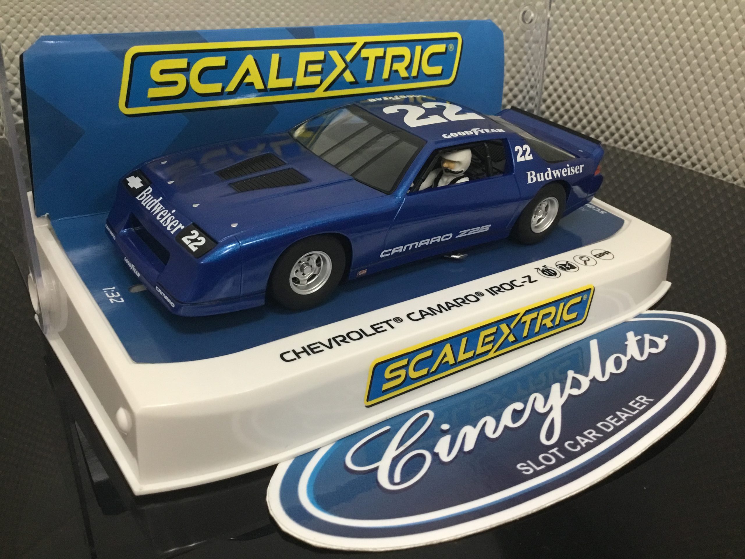Scalextric Chevrolet Camaro IROC-Z Blue 1:32 Slot Race Car C4145 