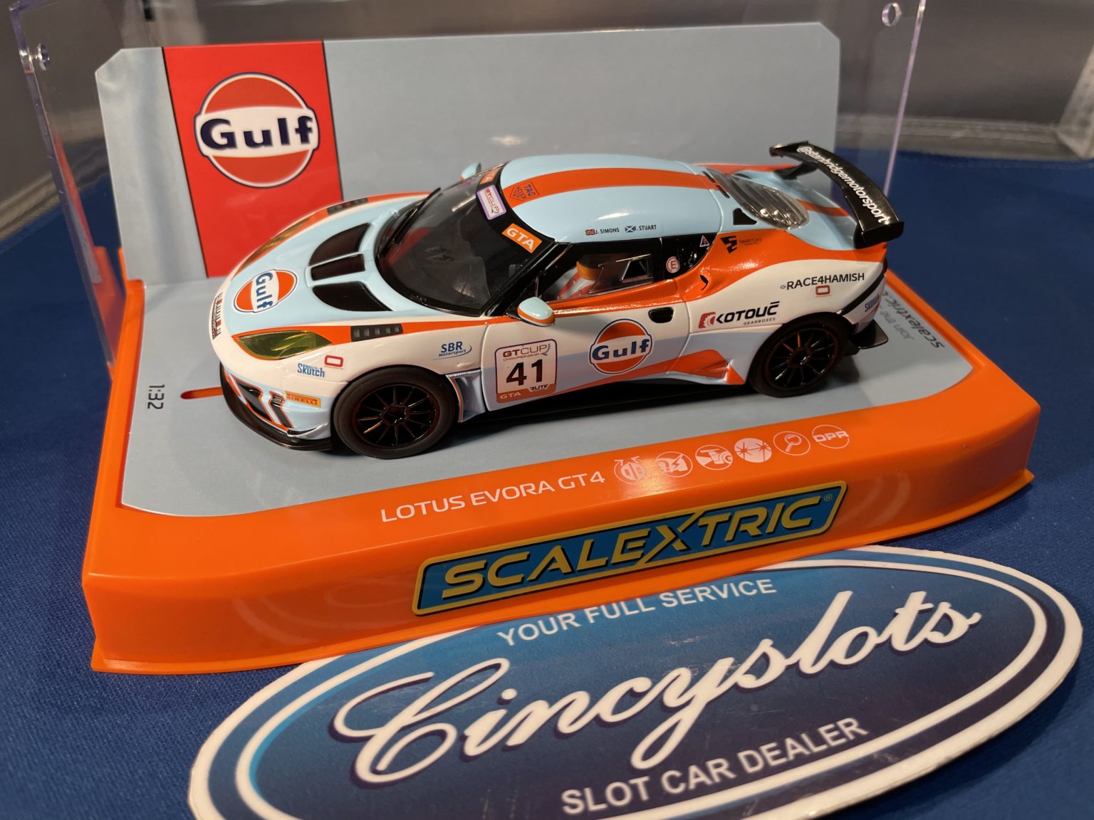 Scalextric C4183 GULF Lotus Evora.