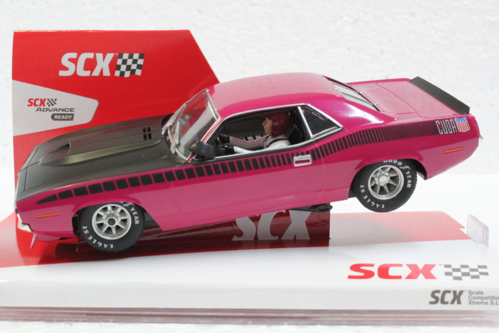 SCX Limited Edition 1970 Cuda 1/32 Slot Car Pink. 500 pieces