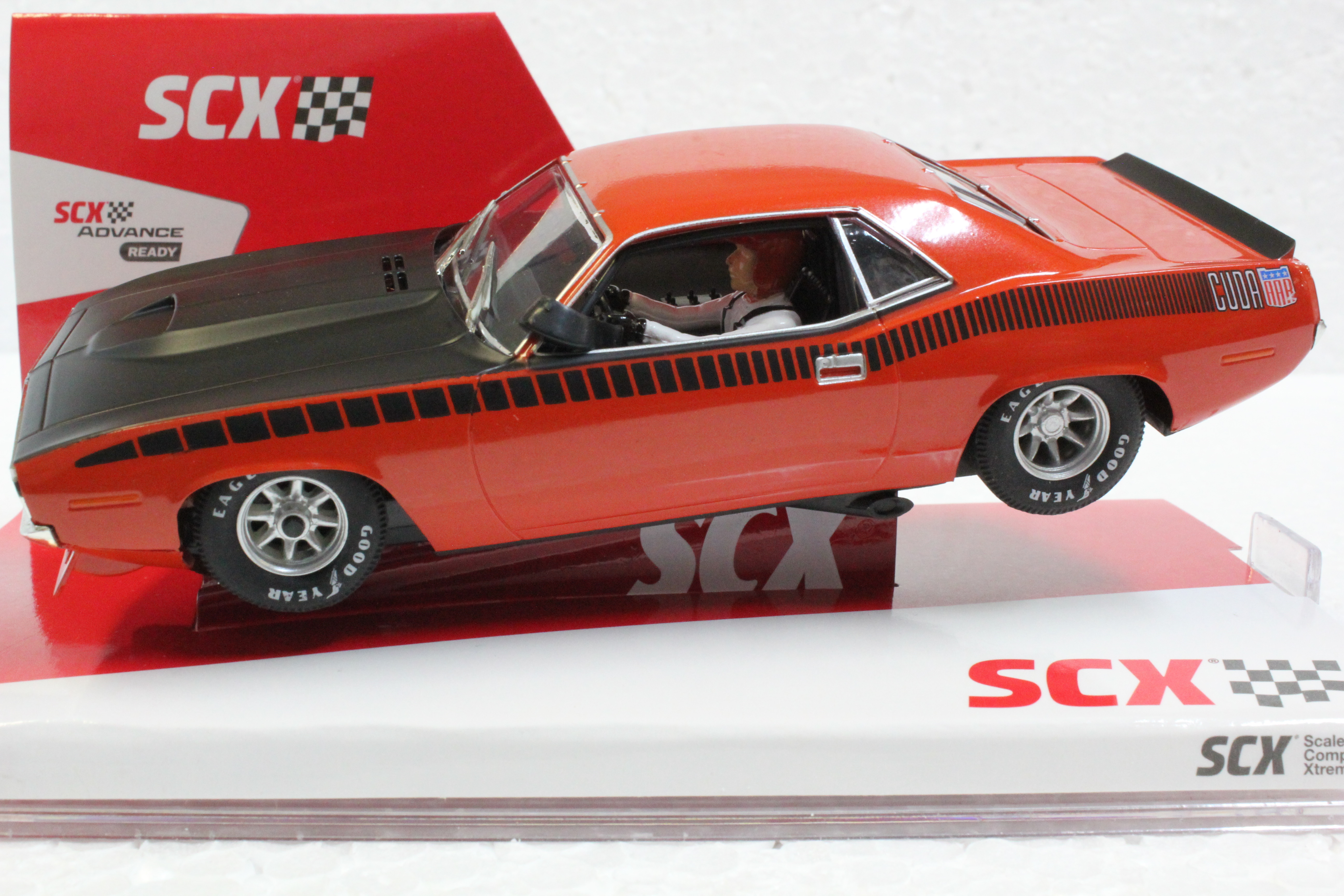SCX Limited Edition 1970 Cuda 1/32 Slot Car Orange. 500 pieces