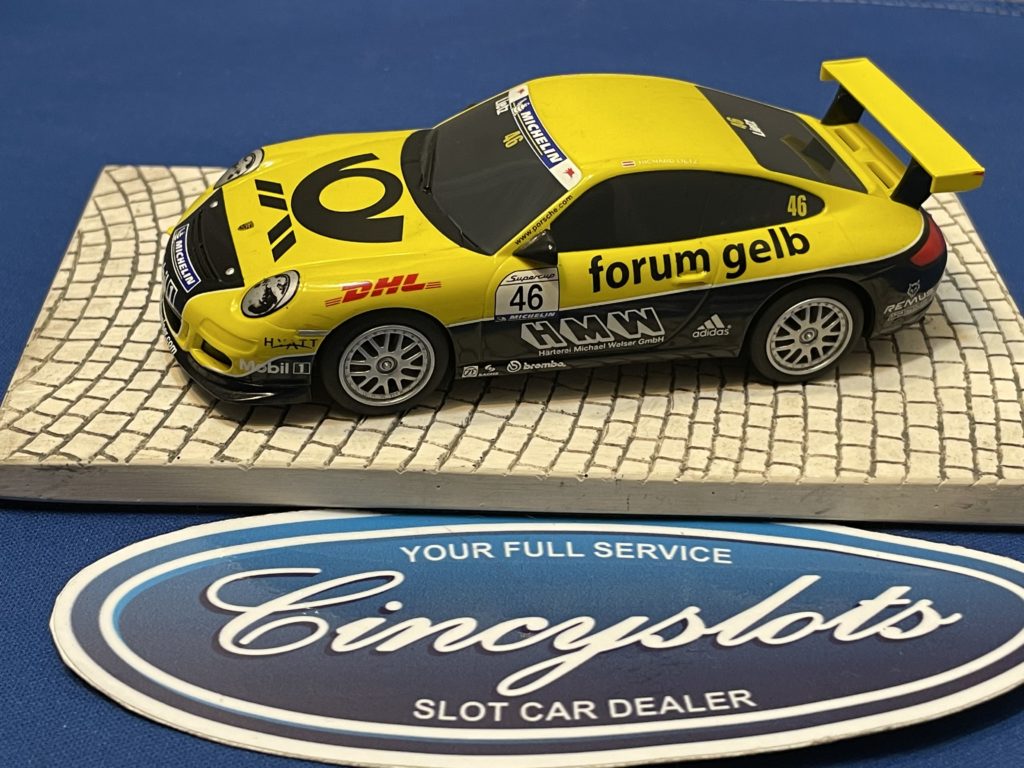 Scalextric Porsche GT3 1/32 Slot Car Forum Gelb Used