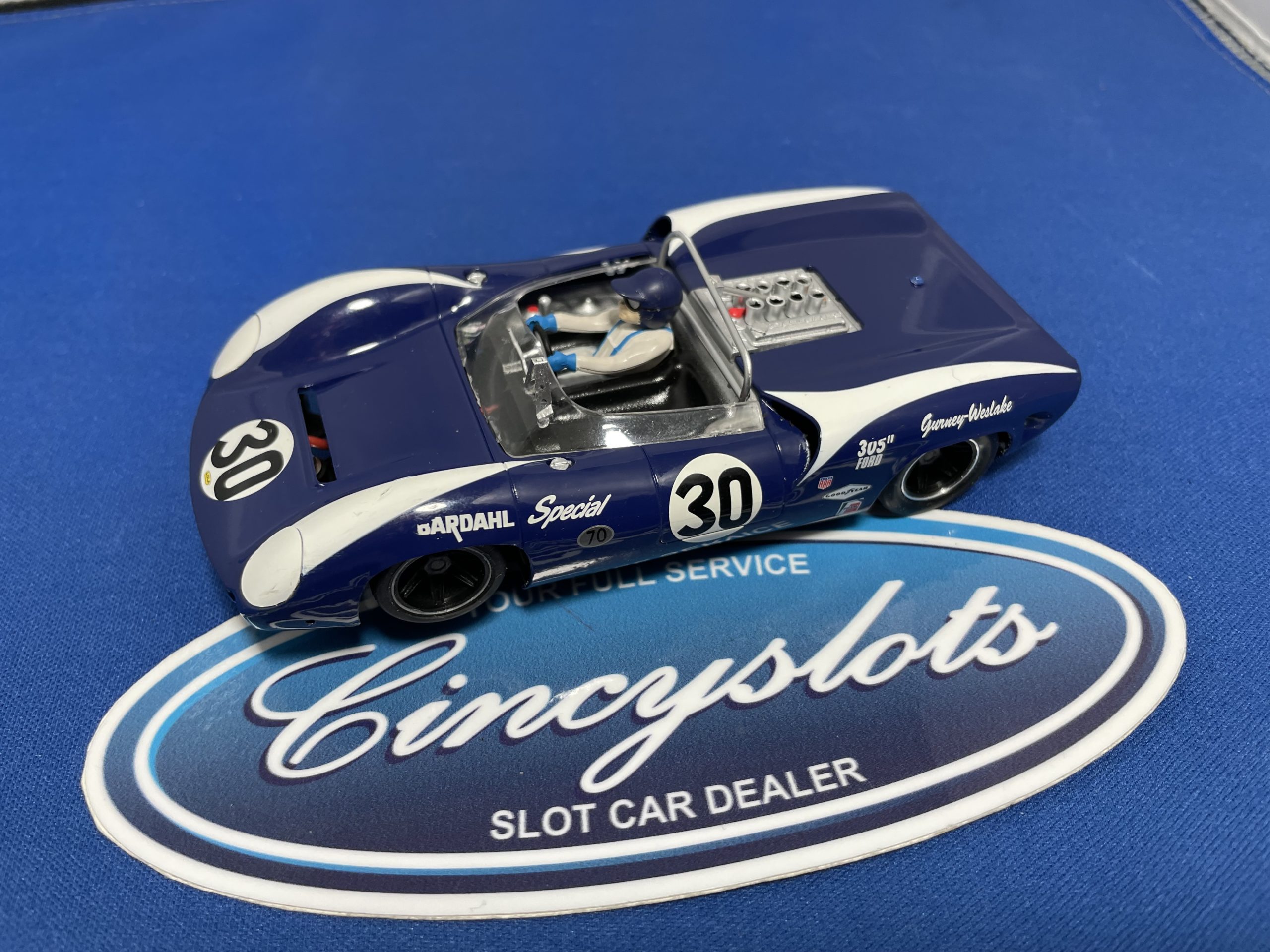 Thunderslot Used Gurney Lola 30 1/32 Slot Car.