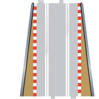 Scalextric C8233 Straight Border Ends & Crash Barriers x 2