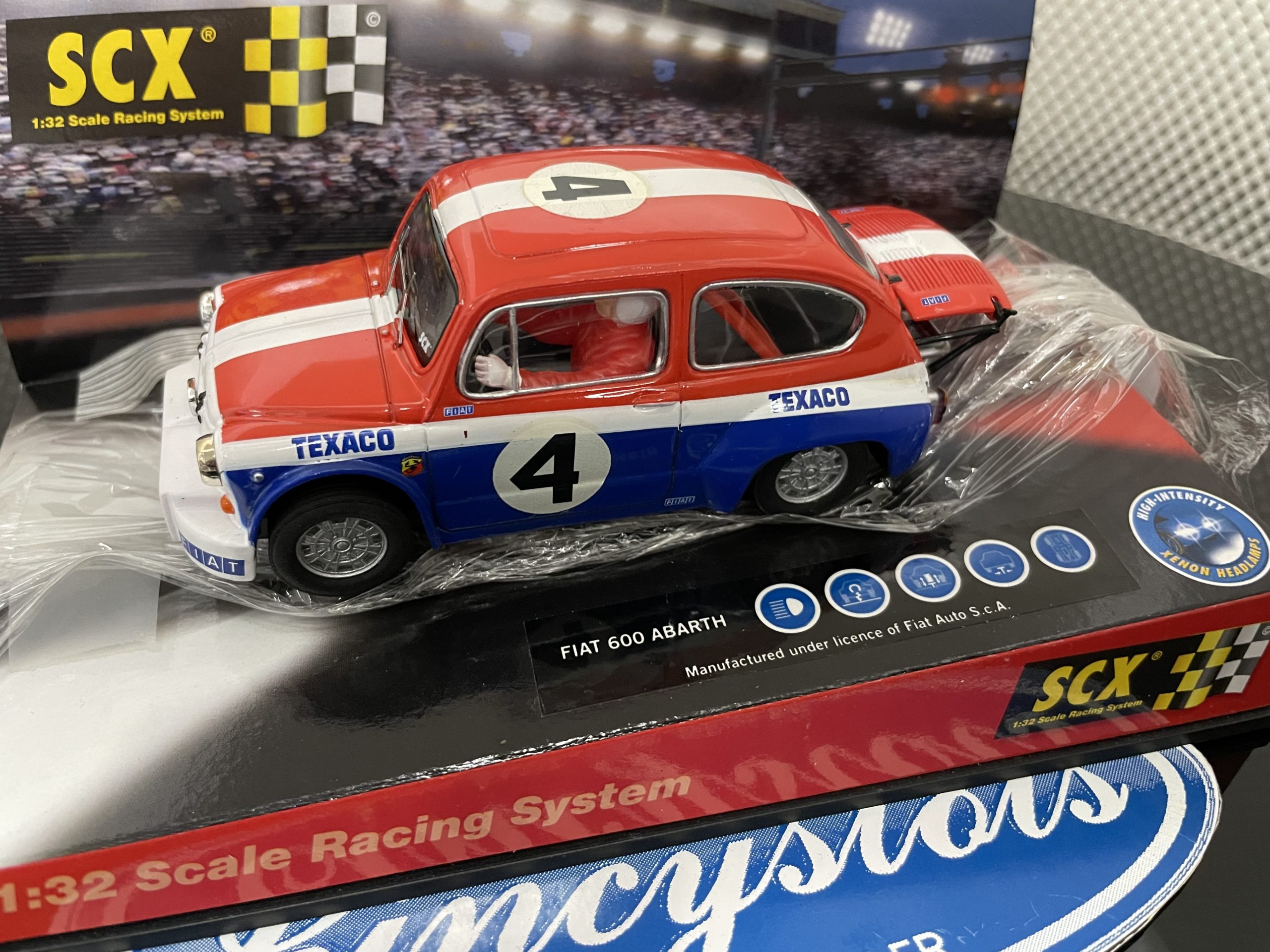 SCX 61770 Fiat Abarth Texaco 1/32 Slot Car, Lightly Used.