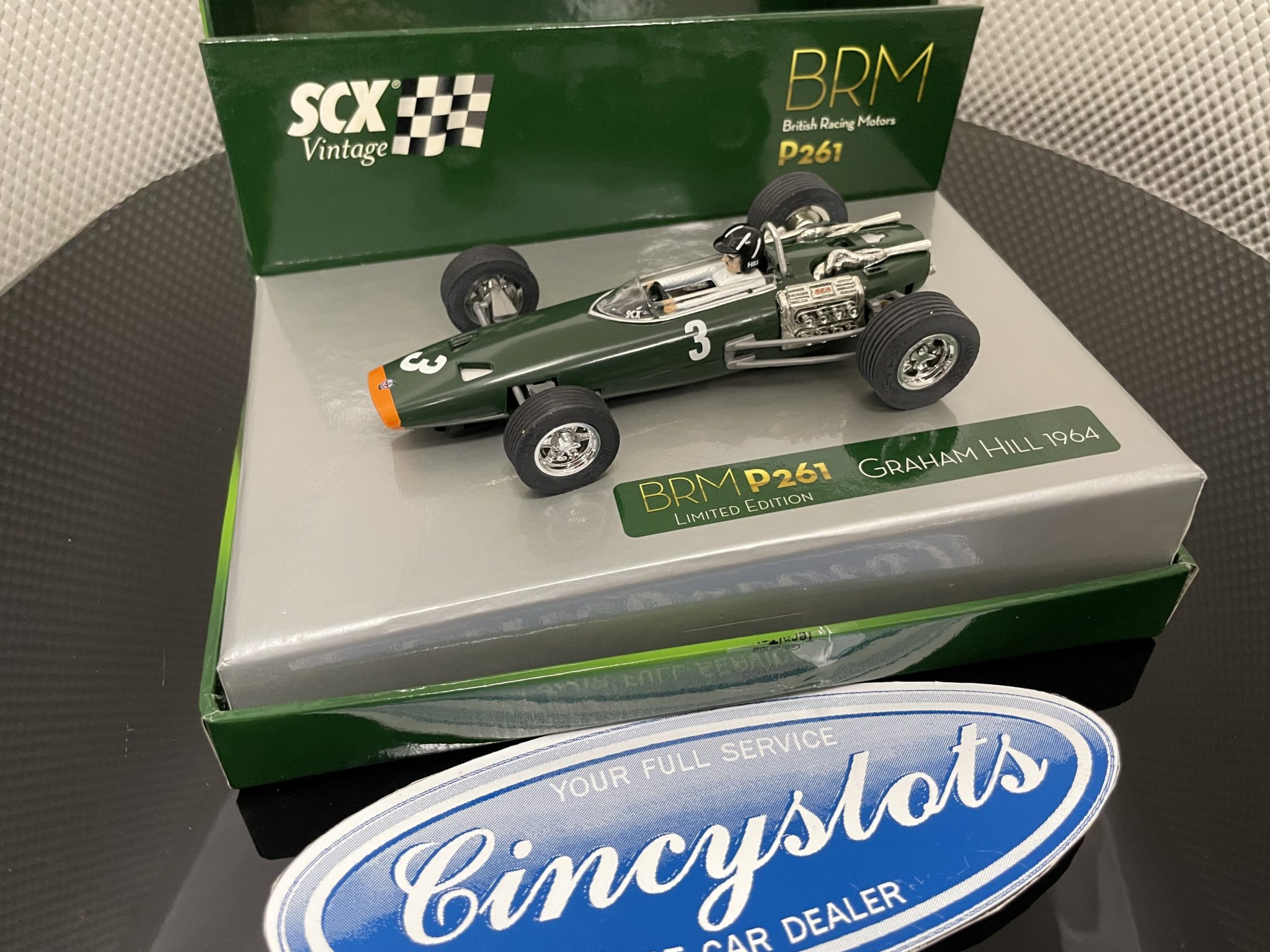 SCX 62550 BRM P261 Graham Hill 1/32 Slot Car, Lightly Used.