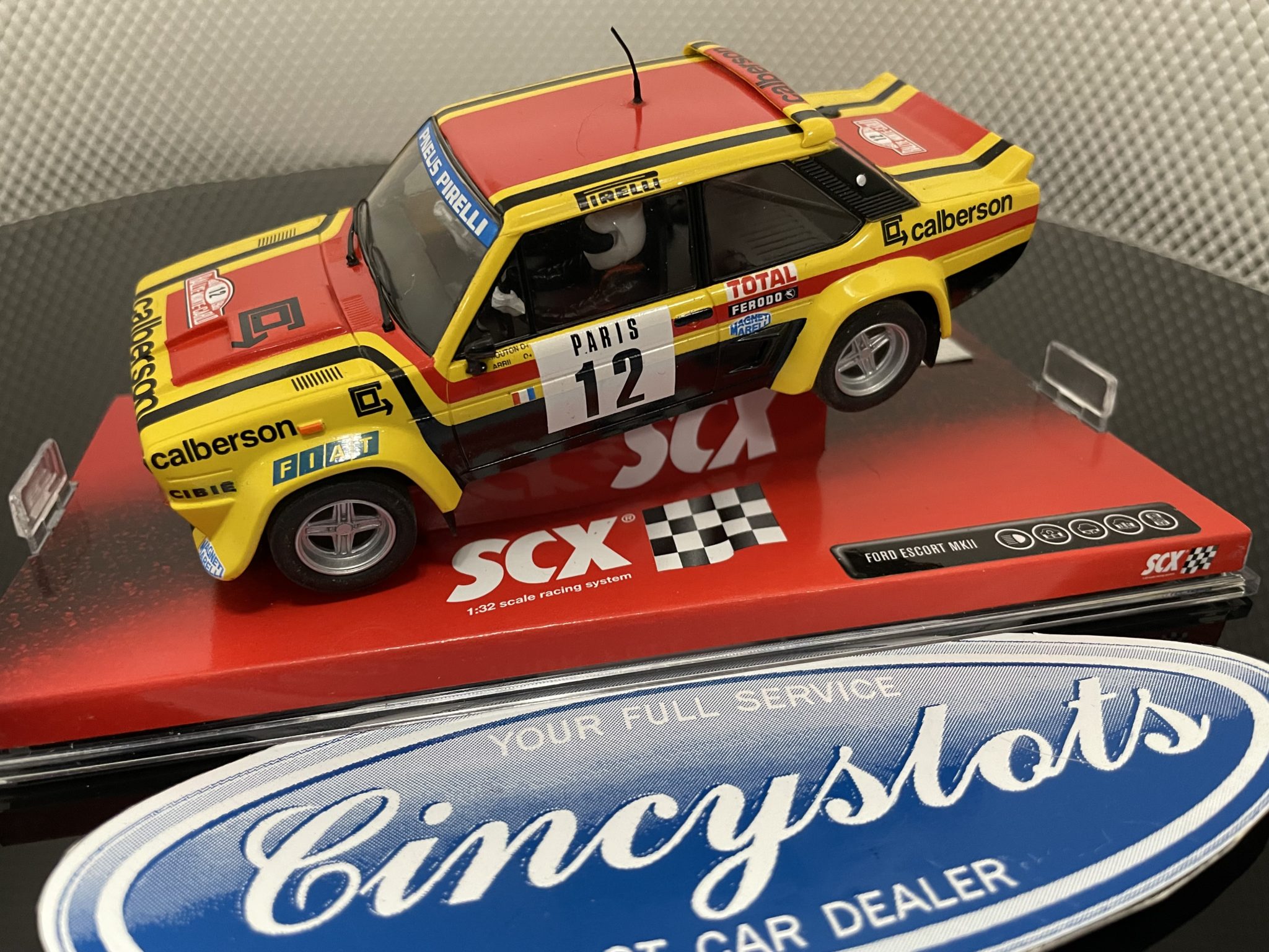 SCX Calberson Fiat 131 1/32 Slot Car, Lightly Used.