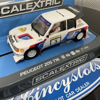Scalextric C3751 Peugeot 205 1/32 Slot Car, Lightly Used.