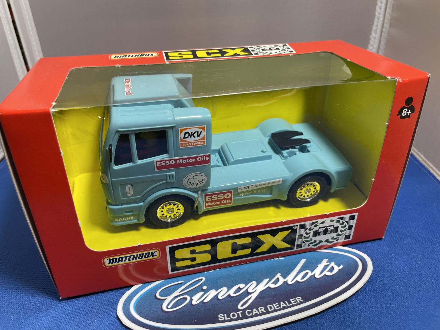SCX 83840 Mercedes Truck Blue, 1/32 Slot Car.