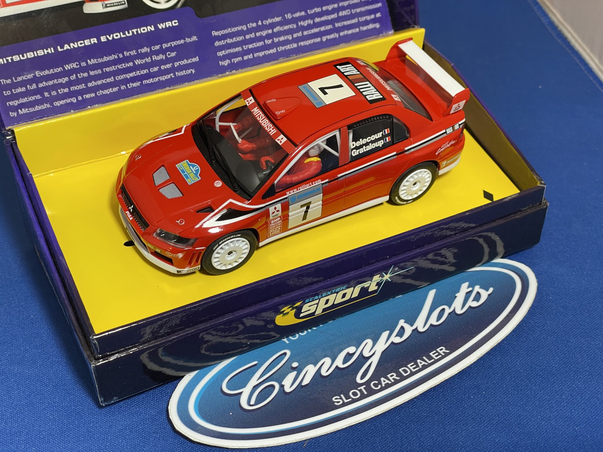 Voiture Scalextric Mitsubishi Lancer Evo VII, Monte-Carlo 2002, Collection
