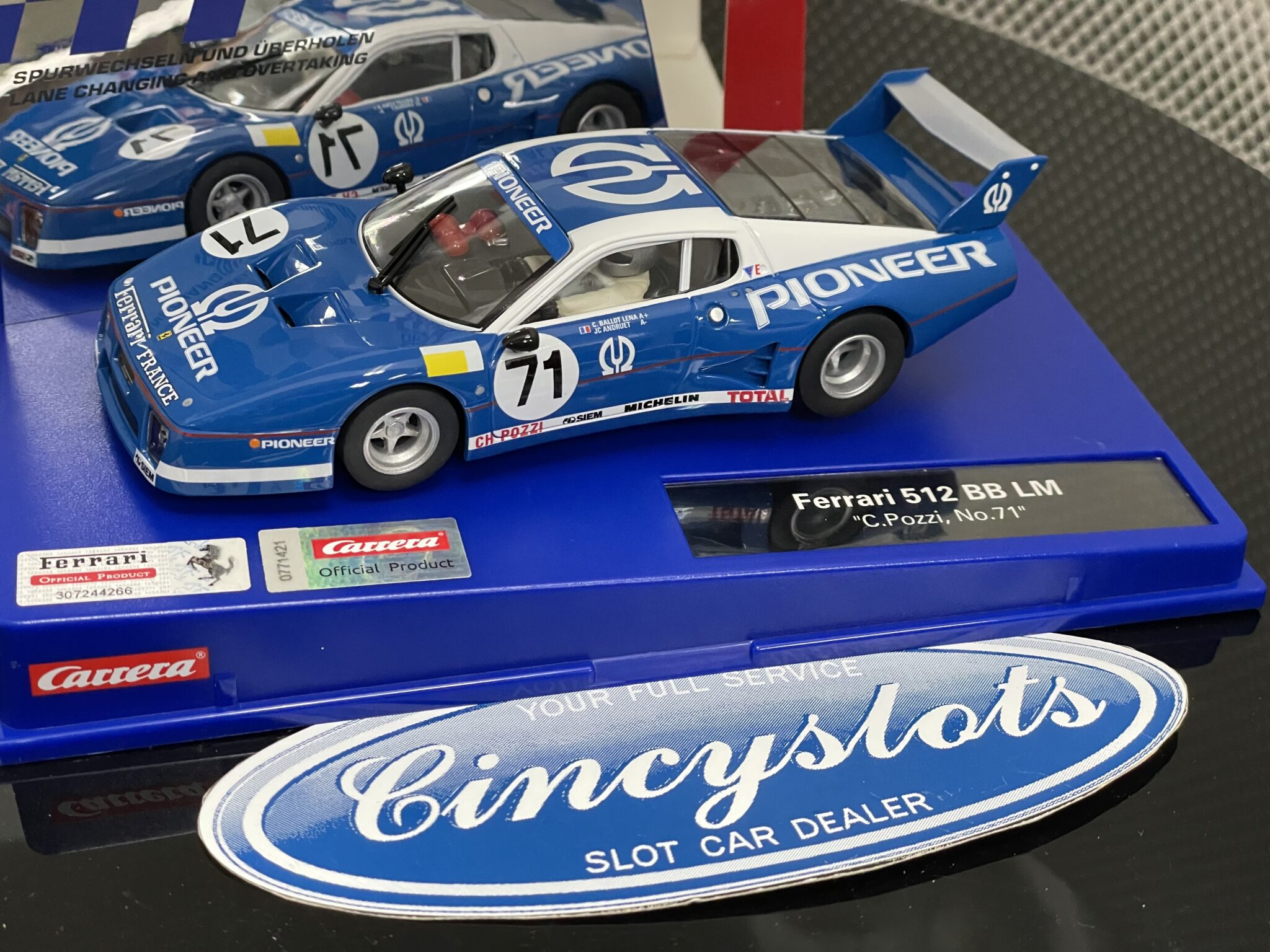 Carrera D132 31057 Ferrari 512BB Pioneer, 1/32 Slot Car.