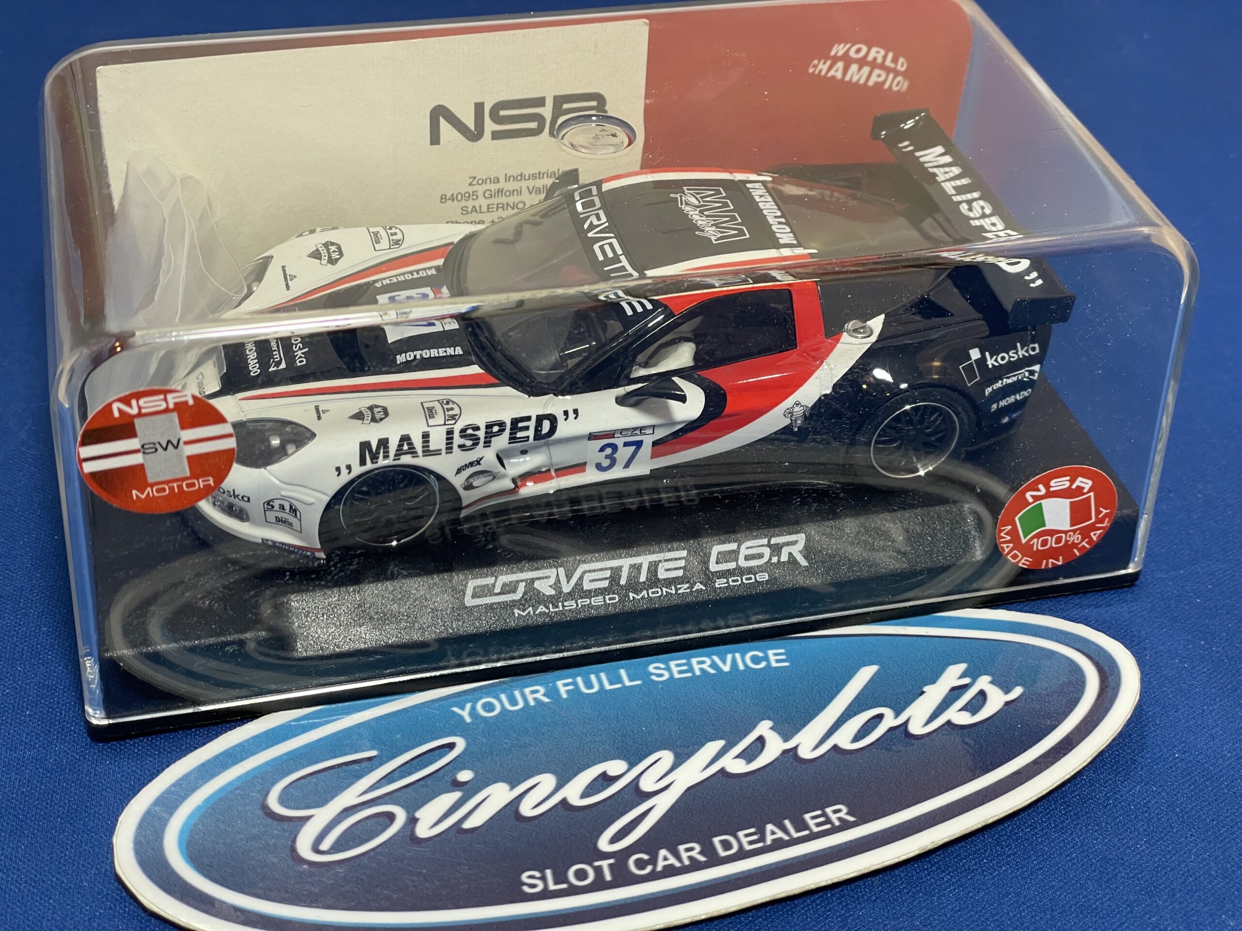 NSR 0057 Corvette C7r 37, 1/32 Slot Car.