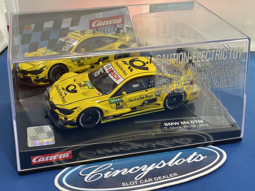 Carrera Evolution 27508 BMW M4 DTM Deutsche Post 1/32 Slot Car.