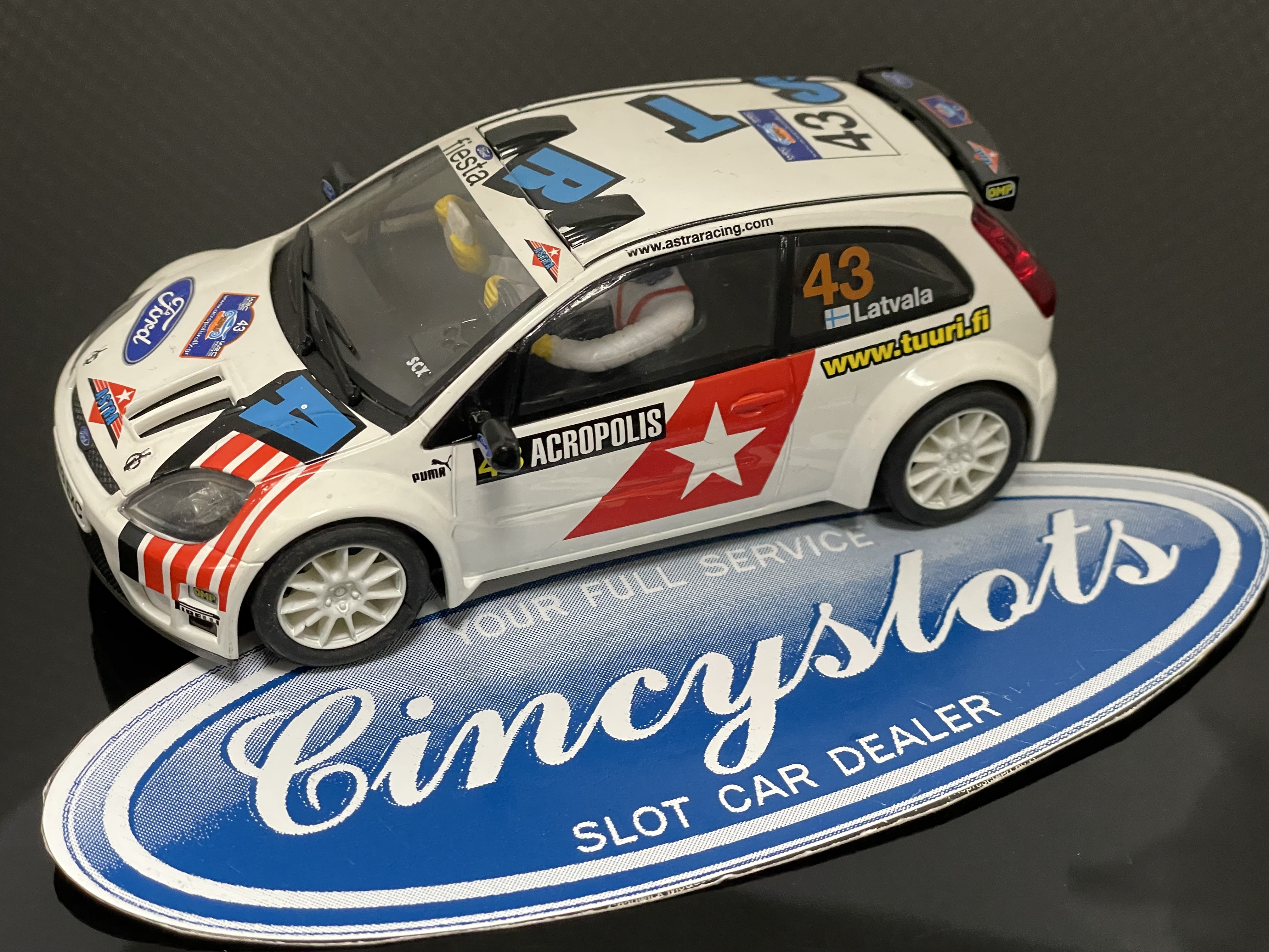 SCX Ford Fiesta JWRC 1/32 Slot Car, Used.