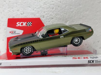 SCX Cuda Trans Am Ivy Green Metallic Limited Edition, 1/32 Slot Car.