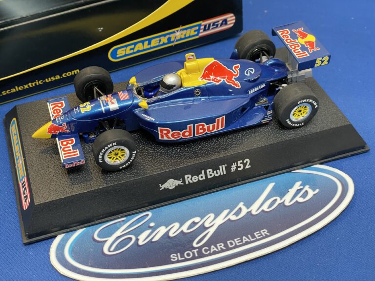 Scalextric C2394 IRL Red Bull Dallara Indy 1/32 Slot Car, Lightly Used.
