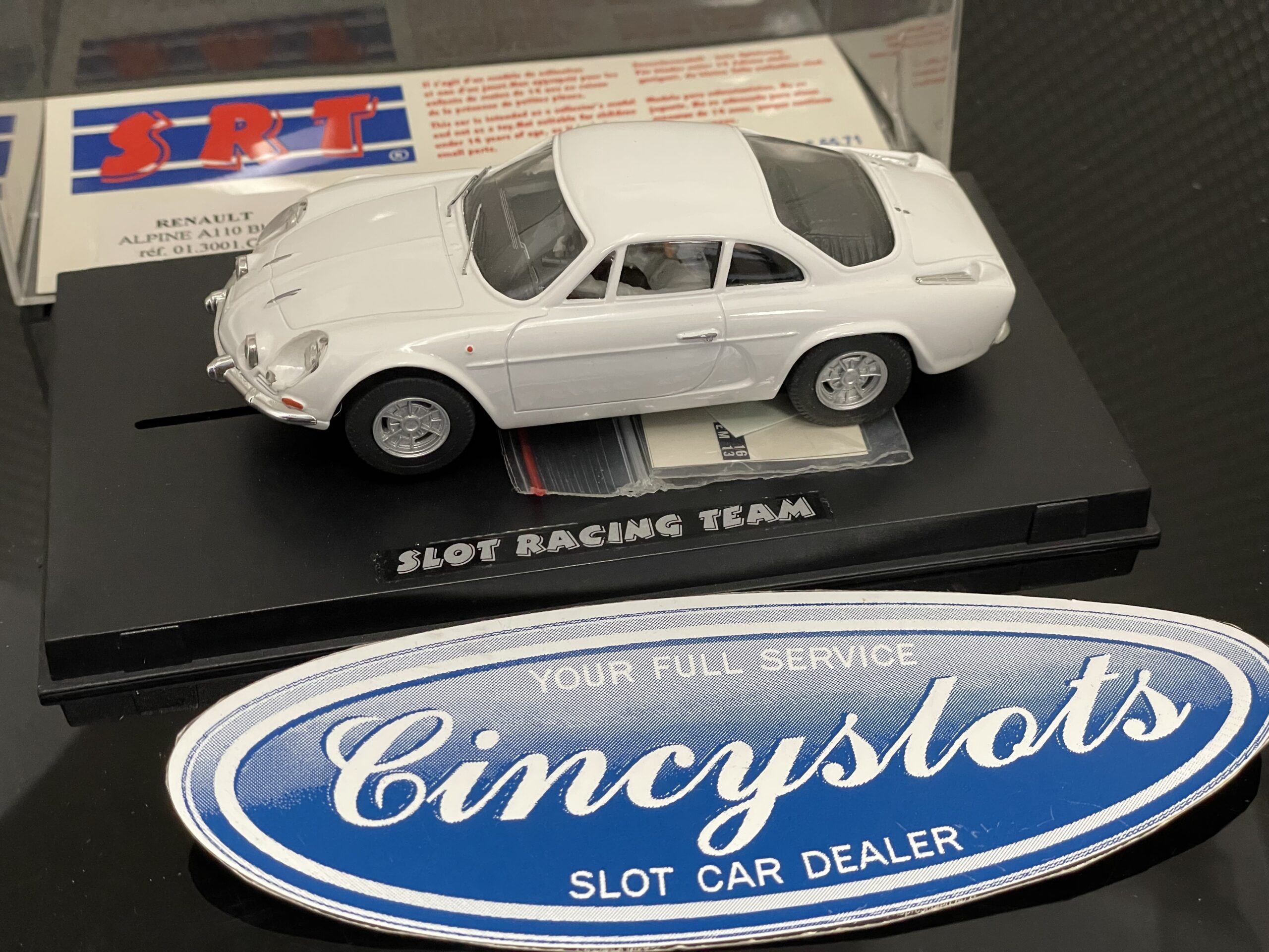 SRT Renault Alpine A110 White Resin Slot Car 1/32 Slot Racing Team.