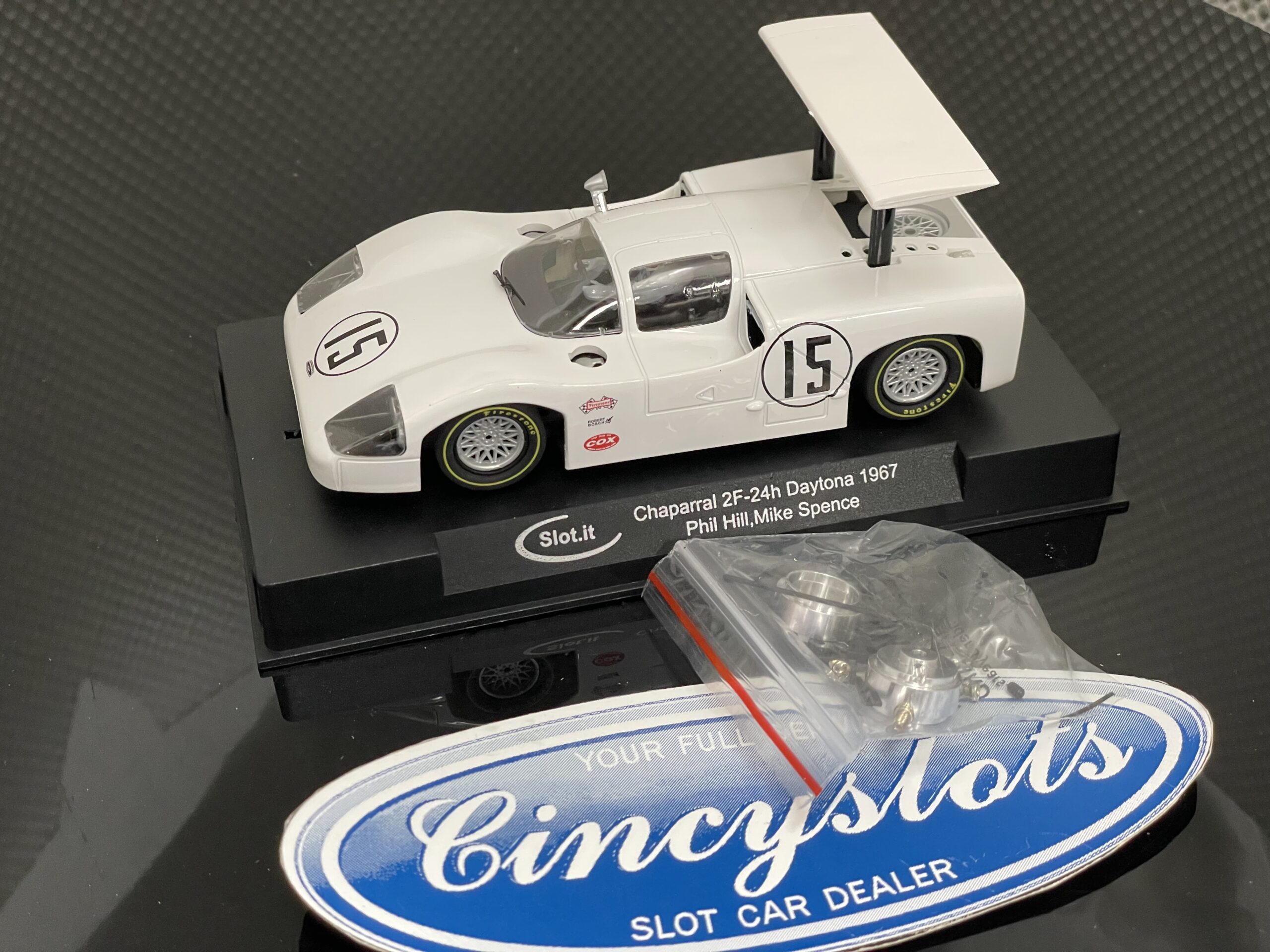 Slot.it CA46a Chaparral 2F #15 Phil Hill 1/32 Slot Car.