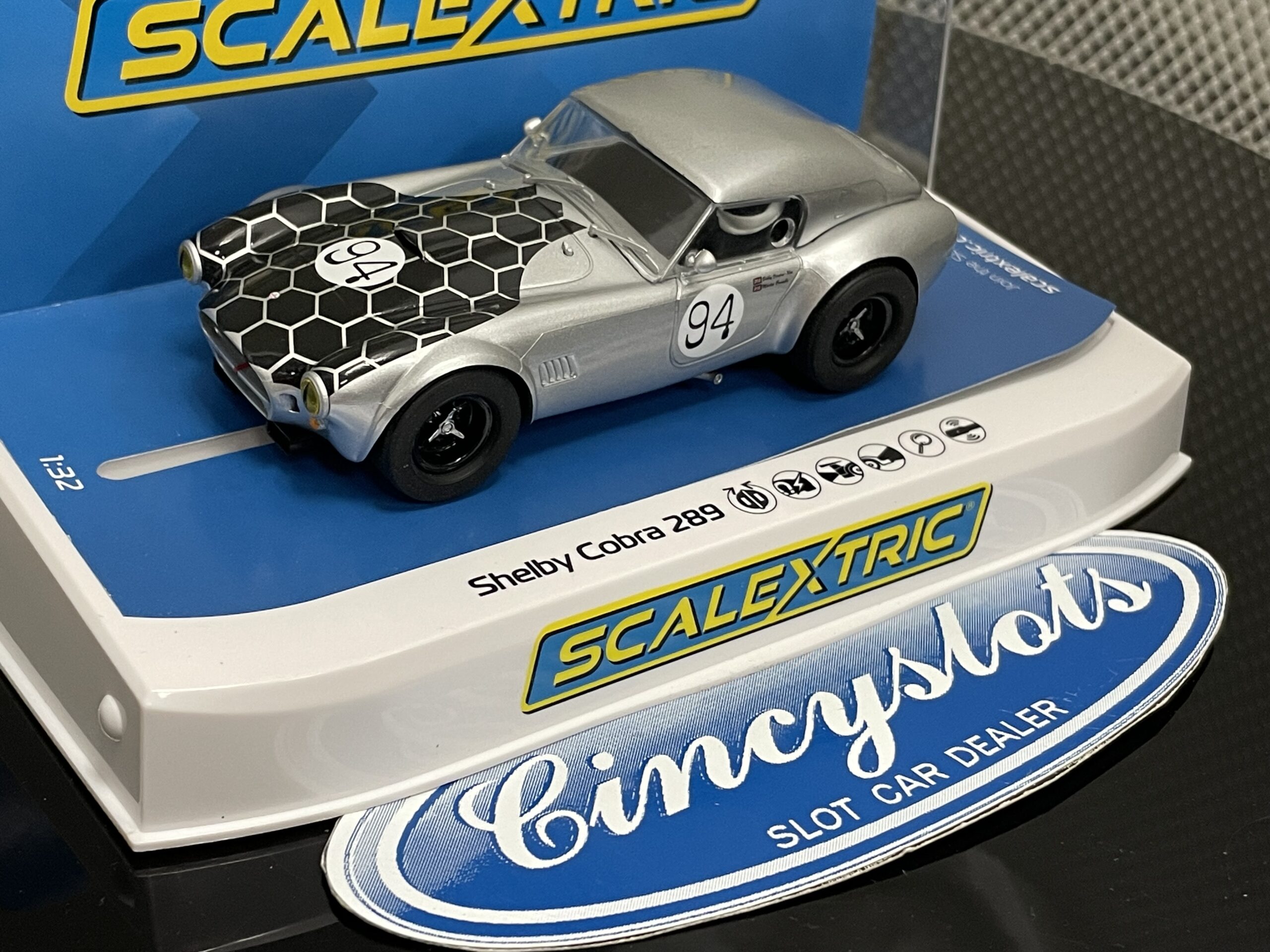 Scalextric C4417 Shelby Cobra 289 Snake Eyes 1/32 Slot Car.