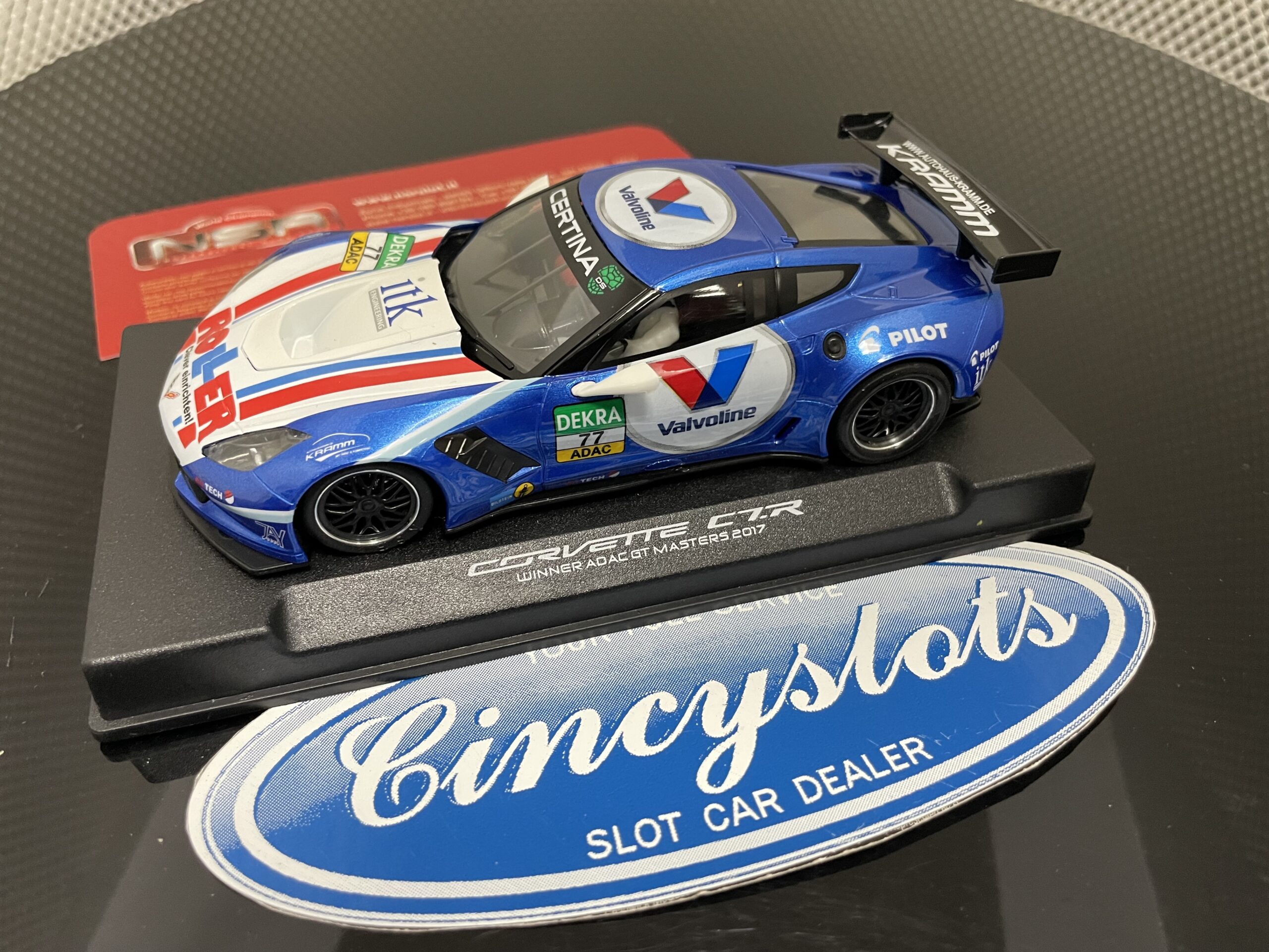 NSR 0113 Corvette C7R 1/32 Slot Car. Lightly Used.