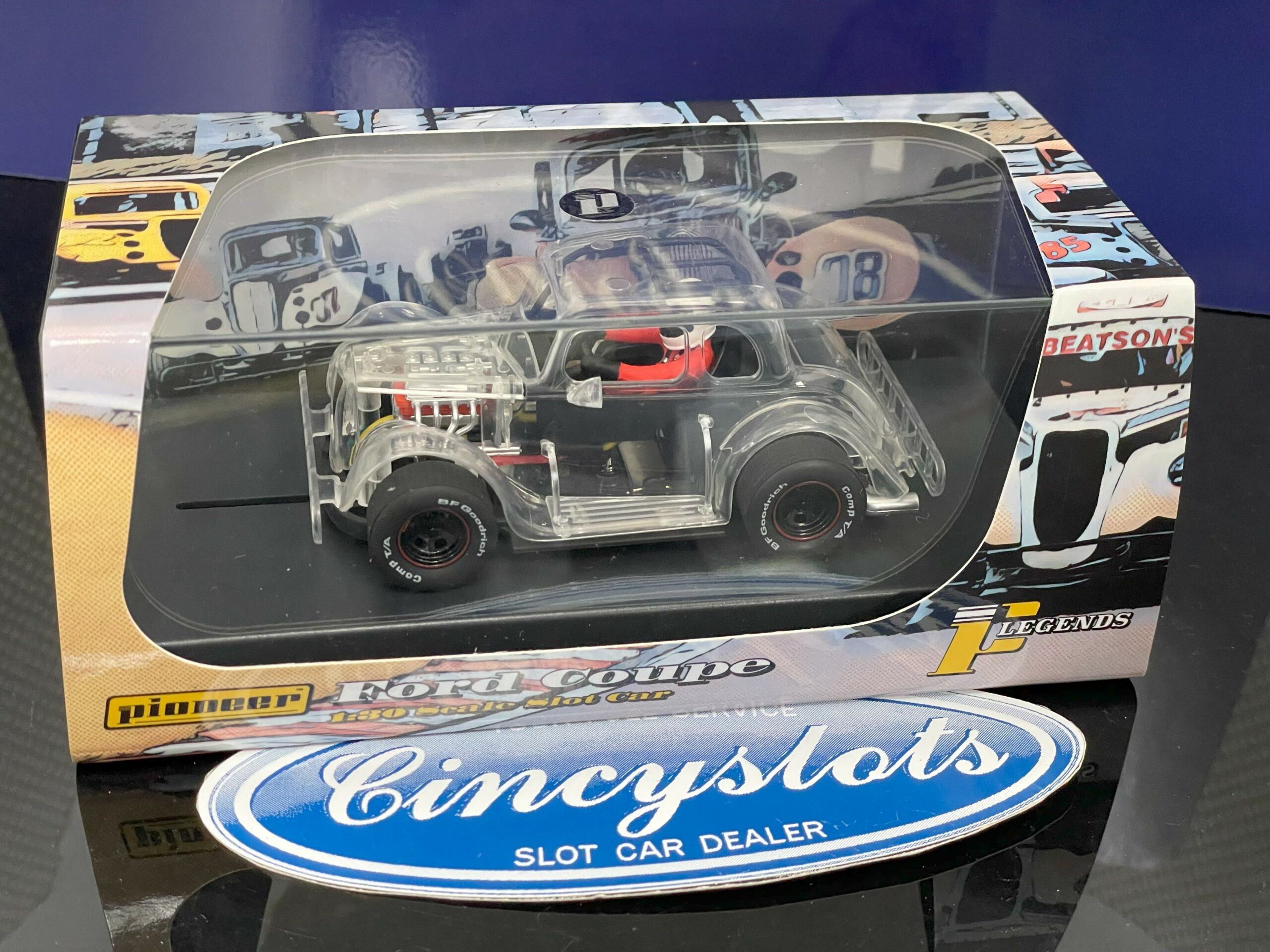 Pioneer P114 1934 Ford Coupe Legend Racer 1/32 Slot Car. Clear L.E. 20 ...