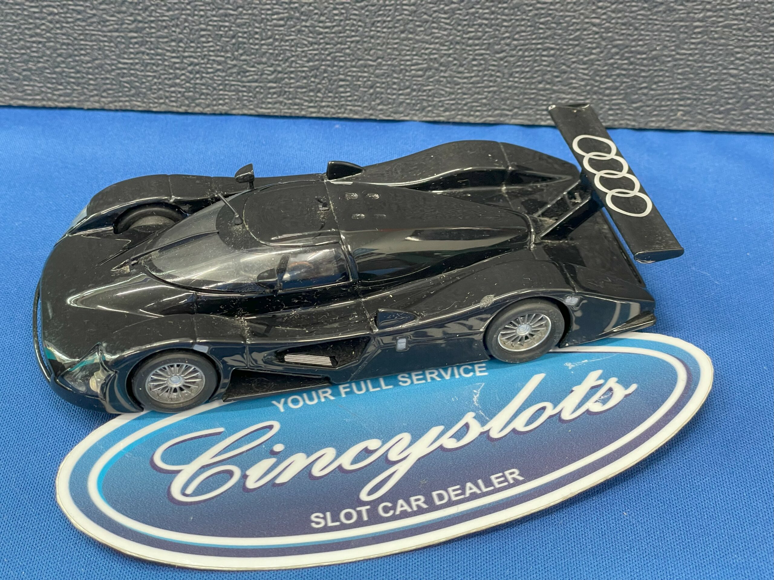 Slot.it Audi R8C Black, Rings on Wing Used.