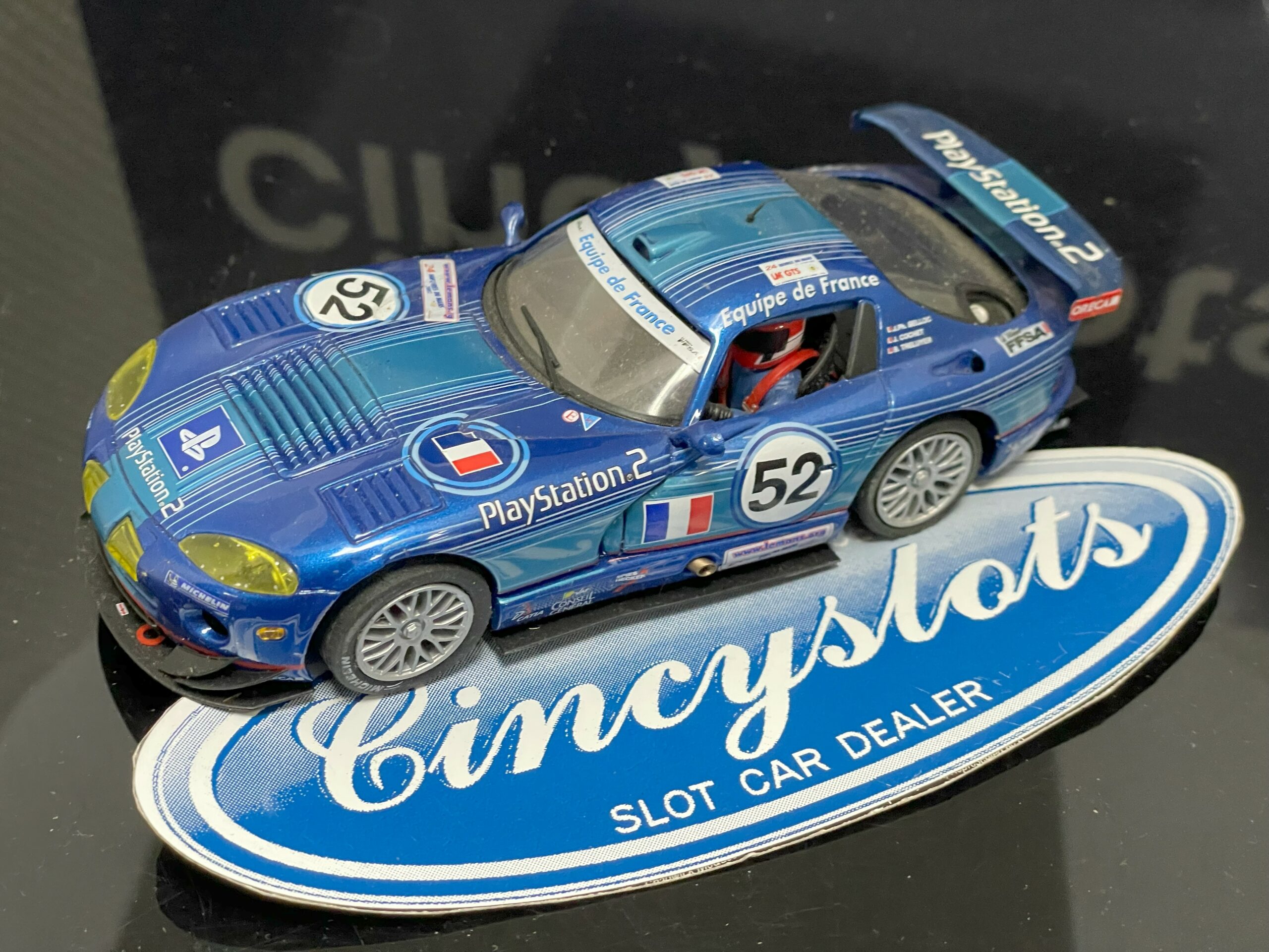 FLY Dodge Viper Playstation #52 1/32 Slot Car. Lightly Used.