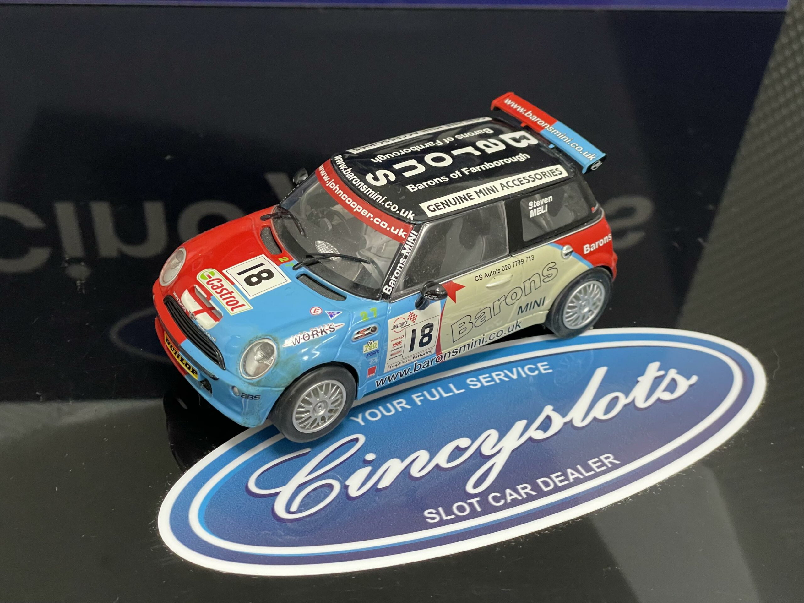 Scalextric Mini Cooper Barons Used.